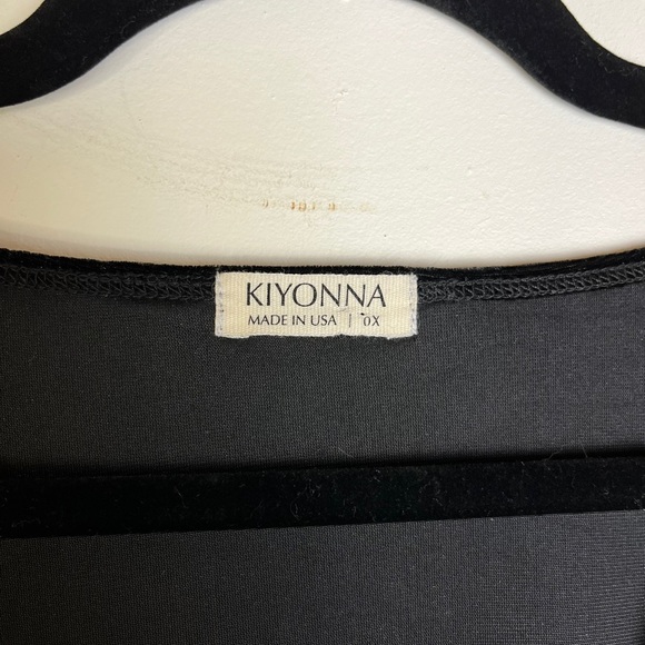 Kiyonna 0X Black Burnout Velvet Wrap Dress L/XL Witchy Whimsigoth Goth Halloween - Picture 6 of 13